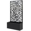Outsunny Metal Garden Bed with Trellis for Climbing Plants, Freestanding or Wall Mounted Flower Bed for Garden, Patio, Balcony