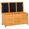 Outsunny 75 Gallon Deck Box Wooden Outdoor Storage Container Aerating Gap Weather-Resistant Yellow