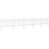 Outsunny Decorative Garden Border Panels 5 Pack Flower Bed Edging White Yard Fencing