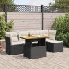 Garden Sofa Set Black, Cream White