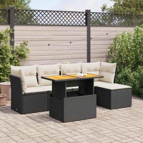 Garden Sofa Set Black, Cream White