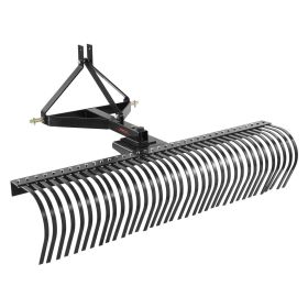 VEVOR Tow Behind Dethatcher, 72-inch Tow Dethatcher with 36 Steel Tines, 3-Point Lawn Dethatcher Rake with Attachments for Tractor