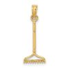 14K 3-D Landscape Rake Garden Tool Charm