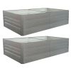 8x4x2 ft (2 pack) Metal Garden Bed,Outdoor Planter Box Metal Patio Kit Planting Bed for Vegetables Flowers Herb,Grey