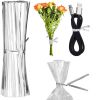 1000 Pack of Glossy Silver Twist Ties 4" Bag Ties Metalic Foil Twist Ties for Cellophane Party Bags; Foil Coated Ties; Bendable Multi-Function Strong