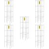VEVOR Tomato Cages, 11.8" x 11.8" x 46.1", 5 Packs Square Plant Support Cages, Silver PVC-Coated Steel Tomato Towers for Climbing Vegetables, Plants