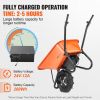 VEVOR Electric Wheelbarrow Cart, 500W Powered Utility Garden Wagon Dump Cart, 4 Cu. Ft. Load & 330 lbs Capacity with Metal Handle & 16" Track Wheels