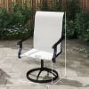 Outsunny Patio Swivel Chairs Set of 2, High Back Patio Dining Chairs with All-Weather Mesh for Backyard, Lawn, Garden, Cream