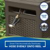 225' Wicker Garden Hose Reel Guide and Hideout; Brown