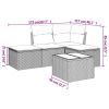 Garden Sofa Set Grey, Dark Grey