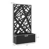 Outsunny Metal Planter Box Raised Garden Bed with Decorative Privacy Screen, Wall-mounted or Freestanding, 24" x 9.1" x 44.5"