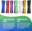 1000 Pack of Glossy Silver Twist Ties 4" Bag Ties Metalic Foil Twist Ties for Cellophane Party Bags; Foil Coated Ties; Bendable Multi-Function Strong