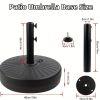 50LBs Round Umbrella Base Water Filled Steel Umbrella Stand, Heavy Duty Filled Umbrella Base Stand for Outdoor, Patio, Garden, Lawn