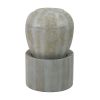 19.5x19.5x32.5" Heavy Outdoor Cement Fountain Antique Blue, Cute Unique Urn Design Water feature For Home Garden, Lawn, Deck & Patio