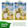 Garden Flag Welcome Bee Gnome with Honey 12x18 inch Blockout Fabric Double Sided