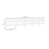 Outsunny Decorative Garden Border Panels 5 Pack Flower Bed Edging White Yard Fencing
