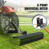 VEVOR Tow Behind Dethatcher, 72-inch Tow Dethatcher with 36 Steel Tines, 3-Point Lawn Dethatcher Rake with Attachments for Tractor