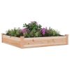Garden Raised Bed with Liner 47.2"x47.2"x9.8" Solid Wood Fir