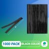 1000 Pack of 4" Twist Ties for Bags; Twist Ties for Cords. Foil Coated Plastic Black Twist Ties. Reusable Twist Ties Bendable; Strong Plastic Wire Twi