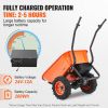 VEVOR Electric Wheelbarrow Cart, 500W Powered Utility Garden Wagon Dump Cart, 4.5 Cu. Ft. Load & 573 lbs Capacity with Metal Handle & 16" Track Wheels