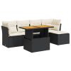 Garden Sofa Set Black, Cream White