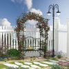 Outsunny 23.25" W x 80" H Metal Garden Arbor Archway for 2 People with Relaxing Bench & Delicate Scrollwork for Weddings & Various Climbing Plant