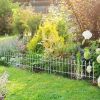 Outsunny Decorative Garden Border Panels 5 Pack Flower Bed Edging White Yard Fencing