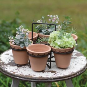 Handmade Terra Cotta Pot Caddy
