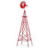 8 Feet Windmill Metal Ornamental Wind Wheel Weather Resistant