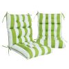 2 Pcs Set High Back Patio Chair Cushions, Tufted Rocking Chair Cushions, Adirondack Cushions for Garden Porch Home Office Chair Use,44'' x 22''x 4''
