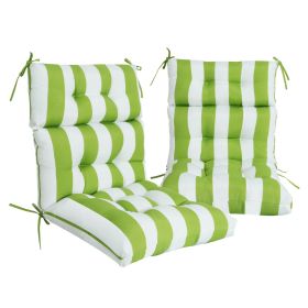 2 Pcs Set High Back Patio Chair Cushions, Tufted Rocking Chair Cushions, Adirondack Cushions for Garden Porch Home Office Chair Use,44'' x 22''x 4'' (Color: as Pic)