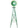 Assorted windmills 8 feet green with weathervane 4 legs vertical windmill rotatable windmill iron garden decoration garden tools