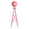Assorted windmills 8 feet green with weathervane 4 legs vertical windmill rotatable windmill iron garden decoration garden tools
