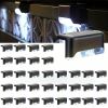 16 solar outdoor deck lights, garden lights, atmosphere lights, LED walk lights, light source control, suitable for balconies, terraces, stair fences