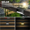 16 solar outdoor deck lights, garden lights, atmosphere lights, LED walk lights, light source control, suitable for balconies, terraces, stair fences