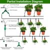 Irrigation System Misting with Nozzles for Garden Lawn Greenhouse