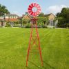 Assorted windmills 8 feet green with weathervane 4 legs vertical windmill rotatable windmill iron garden decoration garden tools