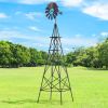 8 Feet Windmill Metal Ornamental Wind Wheel Weather Resistant