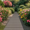 8 Ft Outdoor Garden Pathway Patio Roll Out Straight Walkways with Metal Wire Connection
